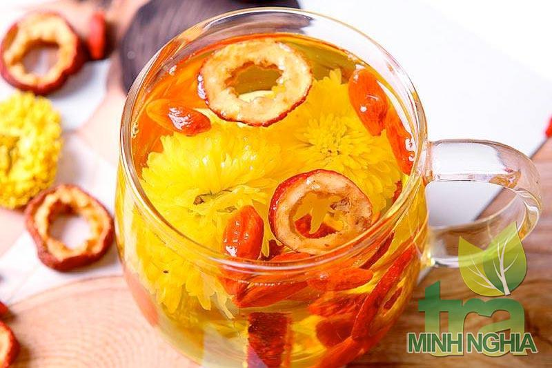 Cách pha trà hoa cúc táo mèo thức uống giải nhiệt 