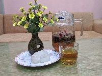 Nước pha trà sơn mật hồng sâm thượng hạng