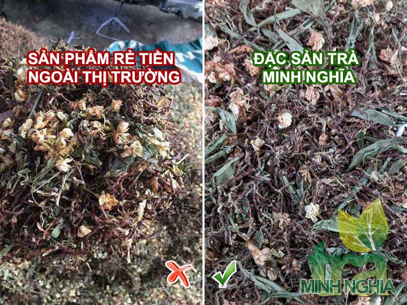 Tổng thể các thành phần trong trà sơn mật hồng sâm