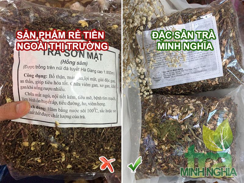 So sánh các sản phẩm trà sơn mật hồng sâm trên thị trường