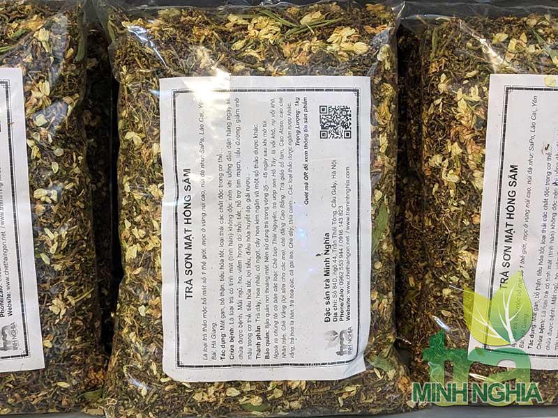 Gói trà sơn mật hồng sâm chất lượng loại 1